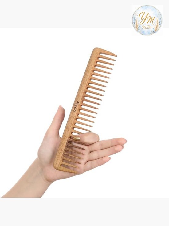 Handmade Wide Tooth Wooden Comb - Anti-Static Detangling Hair Comb main image 5